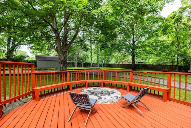view of wooden terrace