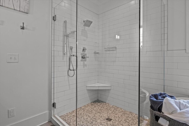 full bathroom with a stall shower