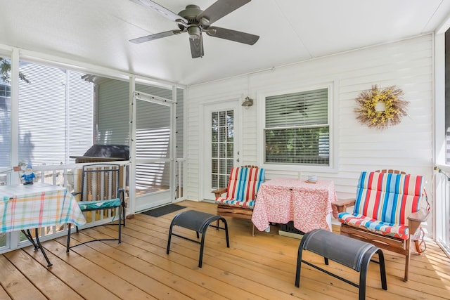 705 W Statue Ct, Franklin, TN 37067 - sunroom with a ceiling fan and healthy amount of natural light