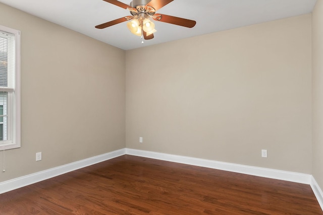 1643 Bobby Nichols Dr, Cookeville, TN 38506 - unfurnished room featuring baseboards, dark wood finished floors, and ceiling fan