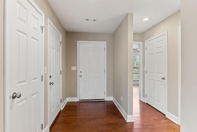 1643 Bobby Nichols Dr, Cookeville, TN 38506 - foyer entrance with dark wood finished floors, baseboards, and recessed lighting