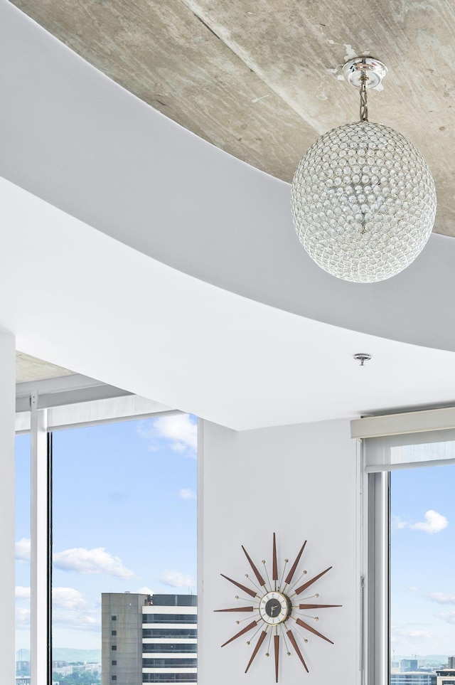 detailed view of a pendent fire sprinkler