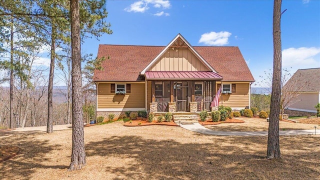 510 Lookout View Dr Unit Rb-177, Jasper, TN 37347 - view of front of house with covered porch, board and batten siding, and a standing seam roof