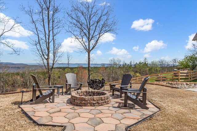 510 Lookout View Dr Unit Rb-177, Jasper, TN 37347 - view of patio with a fire pit and fence