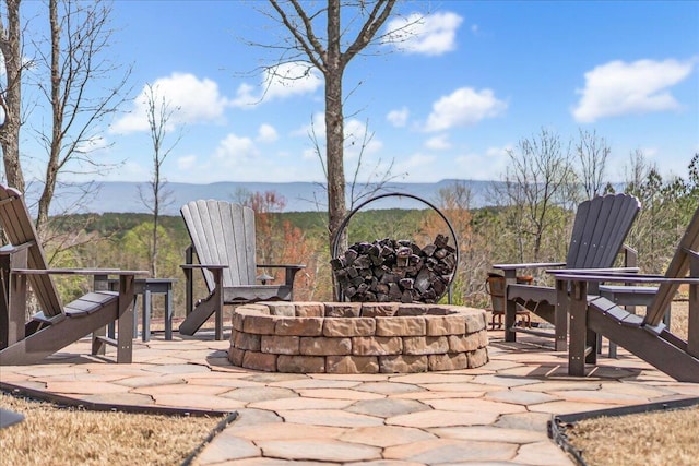510 Lookout View Dr Unit Rb-177, Jasper, TN 37347 - view of patio featuring an outdoor fire pit