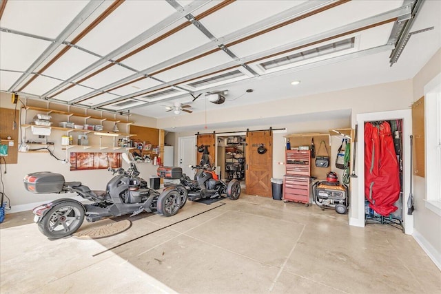 510 Lookout View Dr Unit Rb-177, Jasper, TN 37347 - garage featuring a garage door opener and ceiling fan