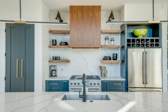 84 Judd Ln, Lancaster, TN 38569 - bar area with premium appliances, backsplash, and a sink