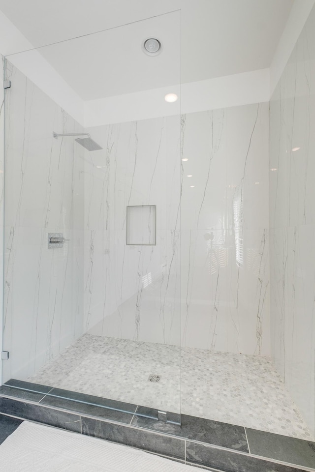 84 Judd Ln, Lancaster, TN 38569 - bathroom with a marble finish shower and recessed lighting