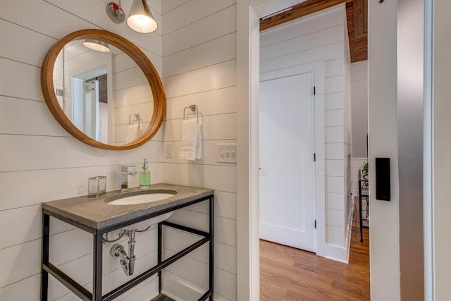 84 Judd Ln, Lancaster, TN 38569 - bathroom featuring wood finished floors and vanity
