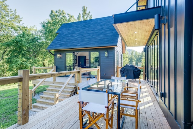 84 Judd Ln, Lancaster, TN 38569 - wooden deck with a grill