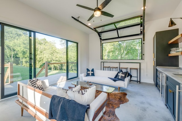 84 Judd Ln, Lancaster, TN 38569 - living room with ceiling fan and recessed lighting