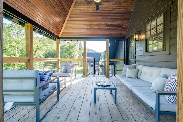 84 Judd Ln, Lancaster, TN 38569 - sunroom / solarium with an outdoor living space and vaulted ceiling