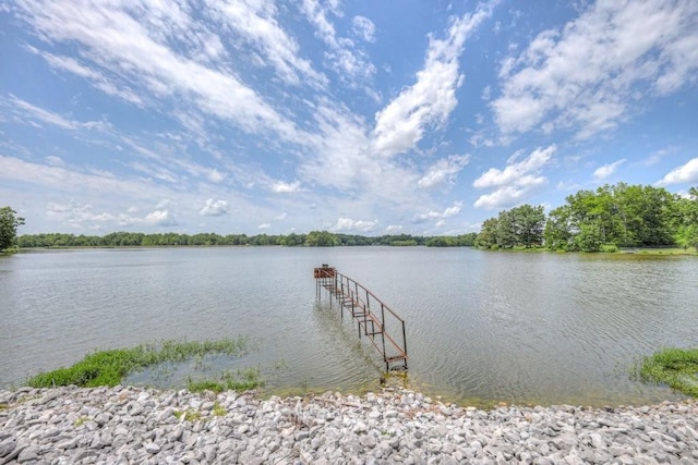 dock featuring a water view
