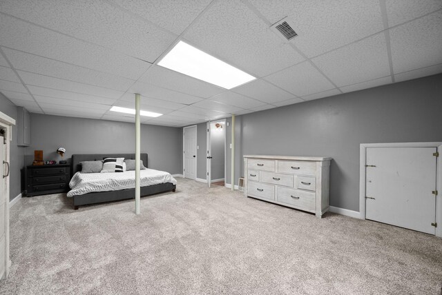 716 Ashwood Dr, Clarksville, TN 37043 - bedroom featuring carpet floors, a paneled ceiling, and baseboards