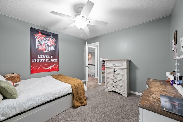 716 Ashwood Dr, Clarksville, TN 37043 - bedroom featuring carpet floors, a ceiling fan, and baseboards