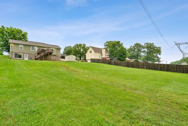 716 Ashwood Dr, Clarksville, TN 37043 - view of yard featuring stairs and a deck
