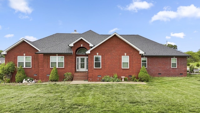 4484 N Pinson Rd, Portland, TN 37148 - view of front of property featuring crawl space, entry steps, roof with shingles, and brick siding