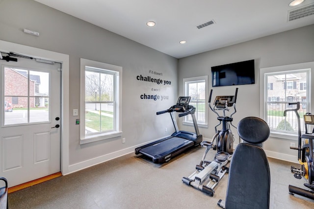 251 Grandstand Blvd, Gallatin, TN 37066 - workout area featuring baseboards and recessed lighting
