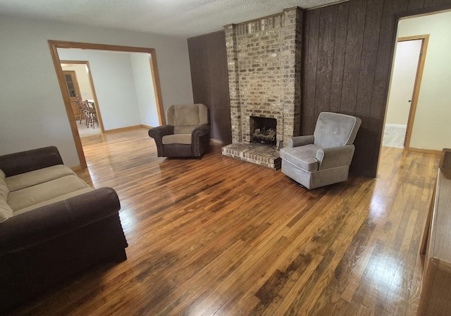 525527 Shady Grove Rd, Sequatchie, TN 37374 - living room with hardwood / wood-style floors and a fireplace