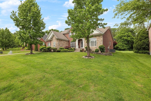 2041 Valley Brook Dr, Brentwood, TN 37027 - view of front of property featuring a front yard and stone siding