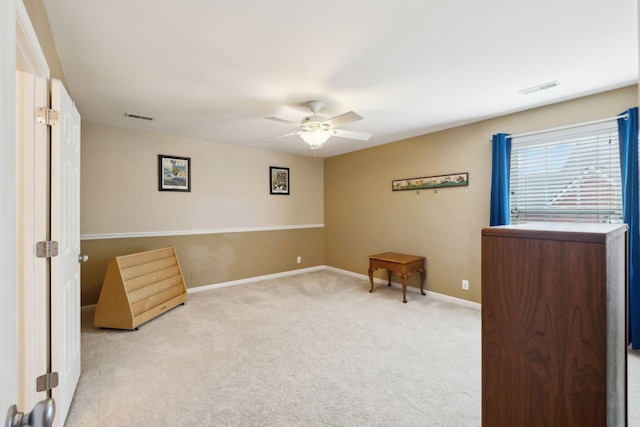 2041 Valley Brook Dr, Brentwood, TN 37027 - unfurnished room with ceiling fan, light colored carpet, and baseboards