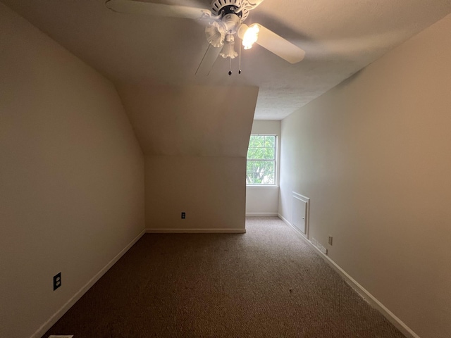 105 Vernon Traylor Dr, Smyrna, TN 37167 - bonus room featuring carpet flooring, baseboards, ceiling fan, and vaulted ceiling