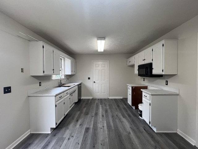 105 Vernon Traylor Dr, Smyrna, TN 37167 - kitchen with a sink, white cabinetry, and dark wood finished floors