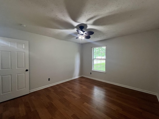 105 Vernon Traylor Dr, Smyrna, TN 37167 - empty room featuring a ceiling fan, baseboards, wood finished floors, a textured ceiling, and a smoke detector
