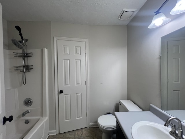 105 Vernon Traylor Dr, Smyrna, TN 37167 - full bath featuring toilet, vanity, a textured ceiling, shower / tub combination, and baseboards