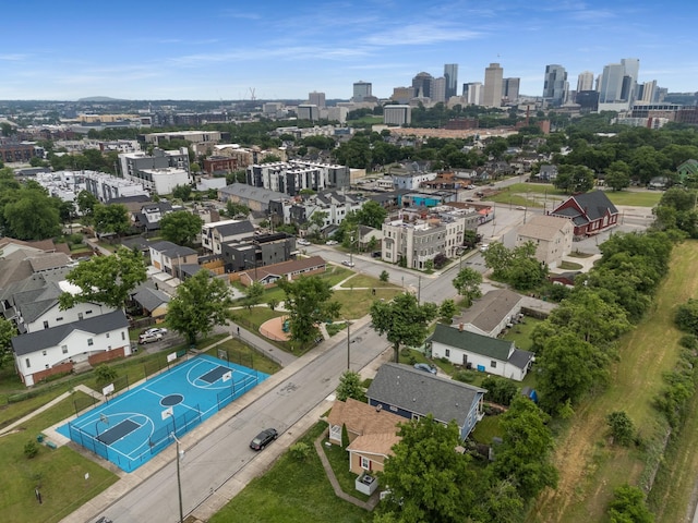 drone / aerial view of a skyline view