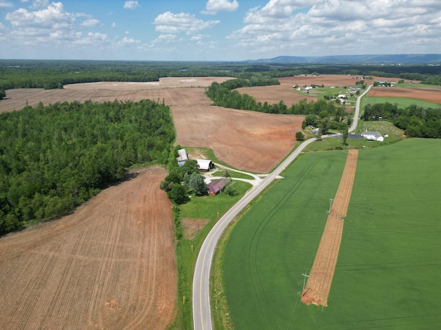 aerial view of property's location with rural landscape