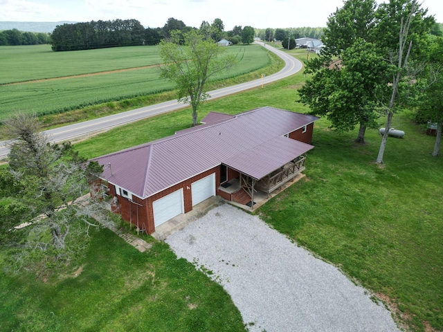 aerial view of sparsely populated area
