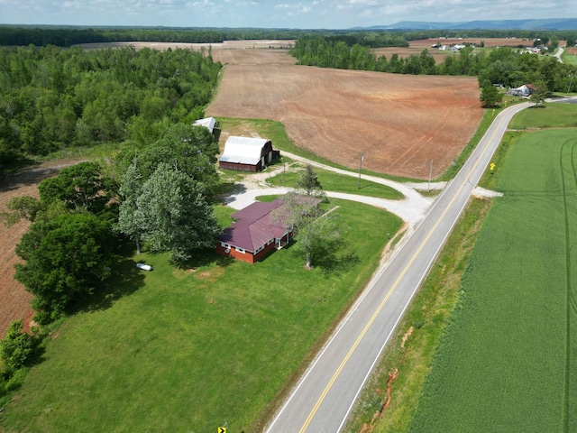 aerial overview of property's location with rural landscape