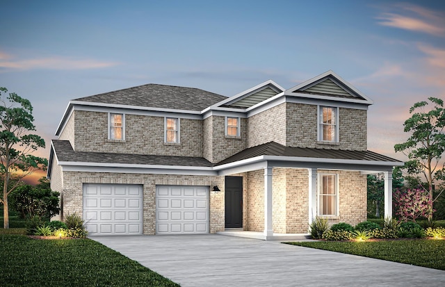 205 Ash Dl, Mount Juliet, TN 37122 - view of front of house with a garage, driveway, and brick siding