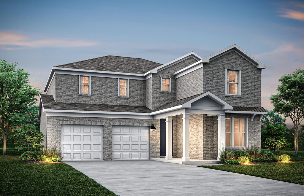 205 Ash Dl, Mount Juliet, TN 37122 - view of front of property with a garage, driveway, brick siding, and a front yard