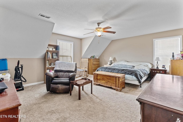 516 Trainmaster Dr, Maryville, TN 37804 - bedroom featuring carpet, lofted ceiling, a ceiling fan, and baseboards