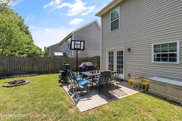 516 Trainmaster Dr, Maryville, TN 37804 - view of yard featuring an outdoor fire pit and a patio