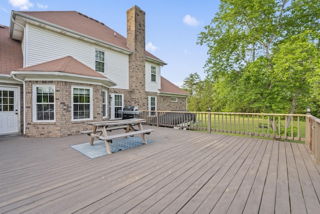 3630 W Trimble Rd, Milton, TN 37118 - wooden terrace featuring outdoor dining space and area for grilling