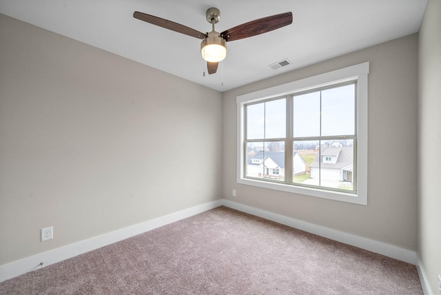 1912 Flats Rd, Cunningham, TN 37052 - empty room with carpet flooring, baseboards, and a ceiling fan
