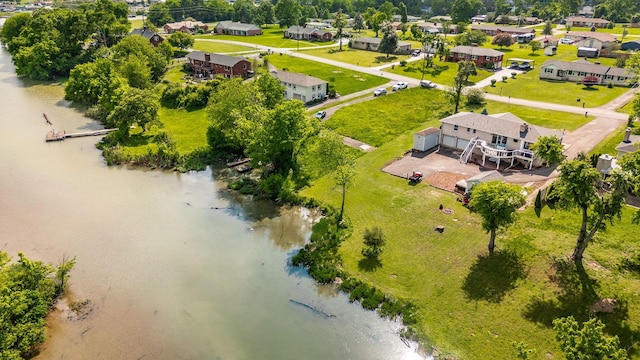 drone / aerial view of a large body of water