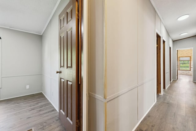hallway featuring wood finished floors