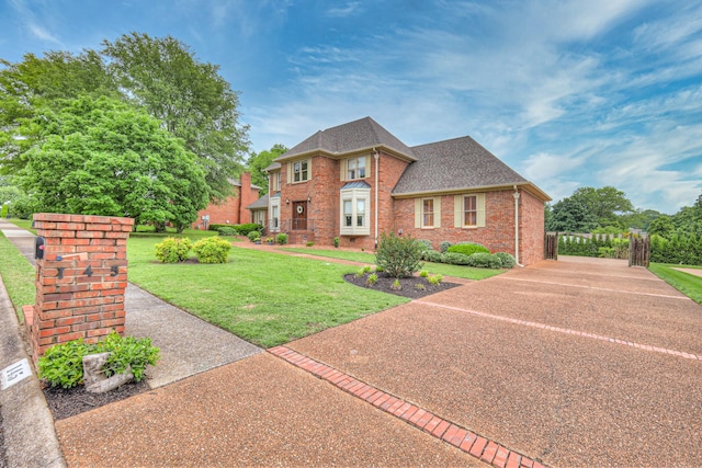 145 Dekewood Dr, Old Hickory, TN 37138 - view of front of property with brick siding, a front lawn, and roof with shingles