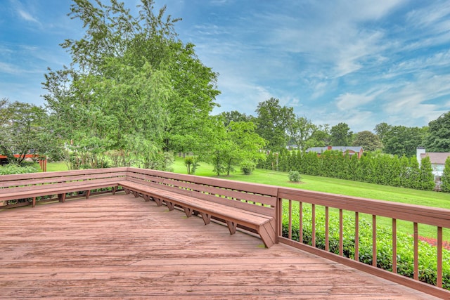 145 Dekewood Dr, Old Hickory, TN 37138 - deck featuring a lawn and view of wooded area