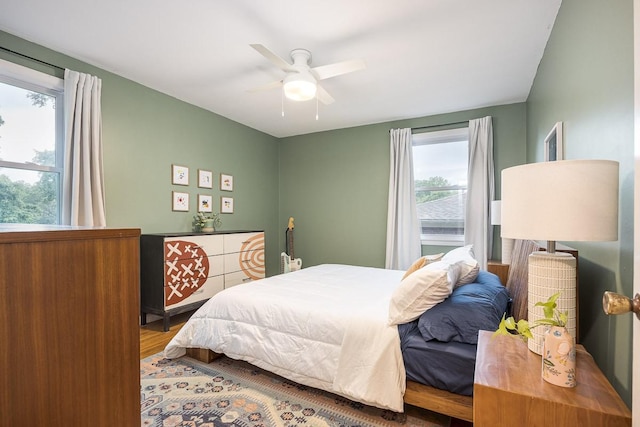 2413 Dundee Ln, Nashville, TN 37214 - bedroom with wood finished floors and ceiling fan