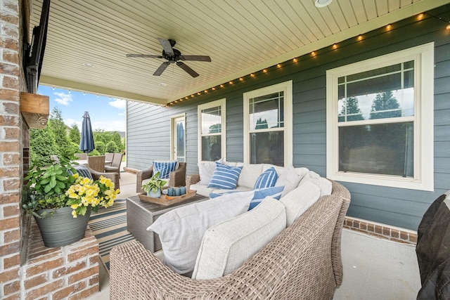 1006 Brinxton Run, Murfreesboro, TN 37128 - view of patio / terrace featuring outdoor lounge area and ceiling fan