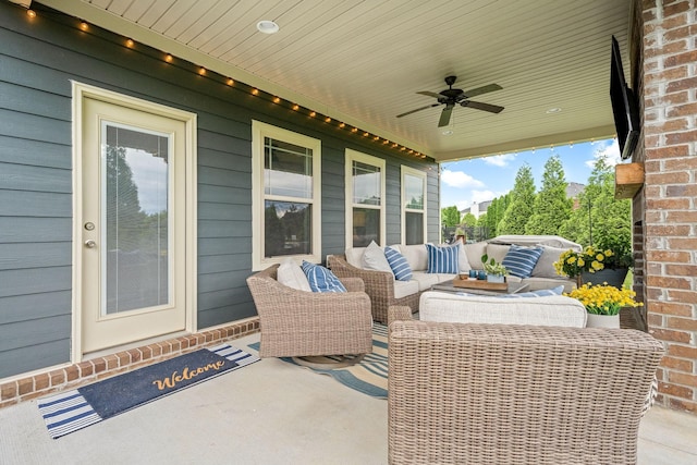 1006 Brinxton Run, Murfreesboro, TN 37128 - view of patio / terrace featuring a ceiling fan and outdoor lounge area