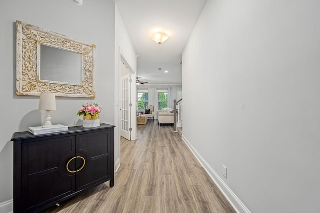1006 Brinxton Run, Murfreesboro, TN 37128 - hall with wood finished floors, baseboards, and recessed lighting