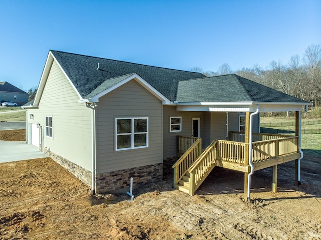 1203 Goose Dr, Springfield, TN 37172 - back of house with roof with shingles and a wooden deck