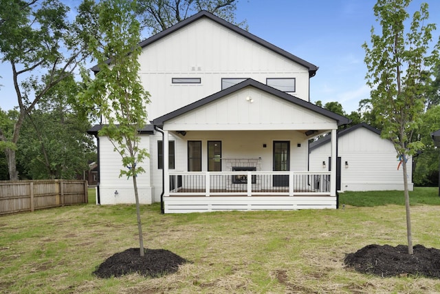 view of front of home featuring board and batten siding