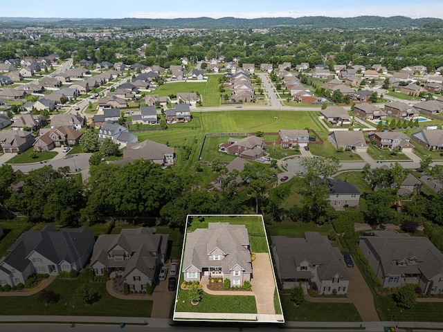 1567 Bunbury Dr, Thompsons Station, TN 37179 - aerial view of property's location featuring nearby suburban area and property parcel outlined